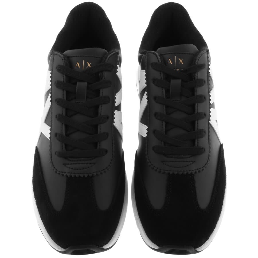 Alternative Image for ProductArmani Exchange Logo Trainers Black3