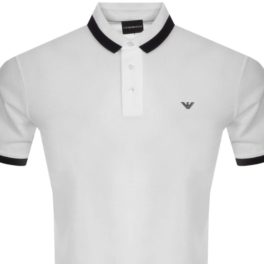 Alternative Image for ProductEmporio Armani Short Sleeved Polo T Shirt White2
