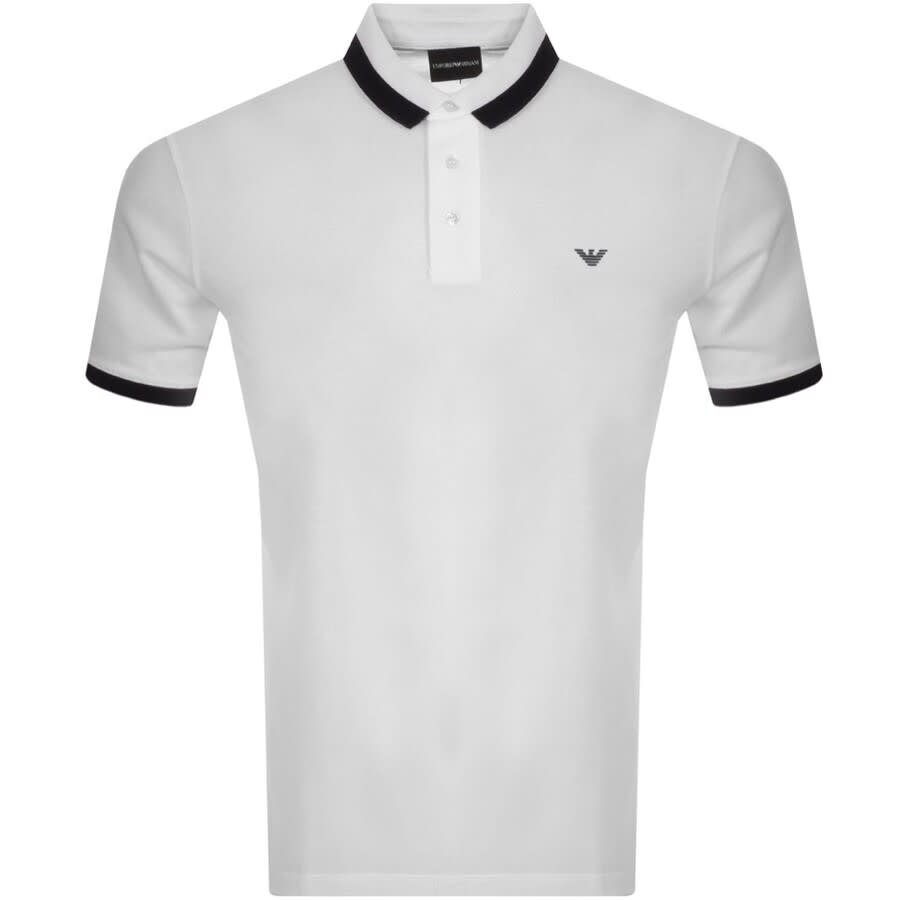 Alternative Image for ProductEmporio Armani Short Sleeved Polo T Shirt White1