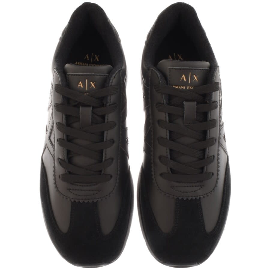 Alternative Image for ProductArmani Exchange Logo Trainers Black3