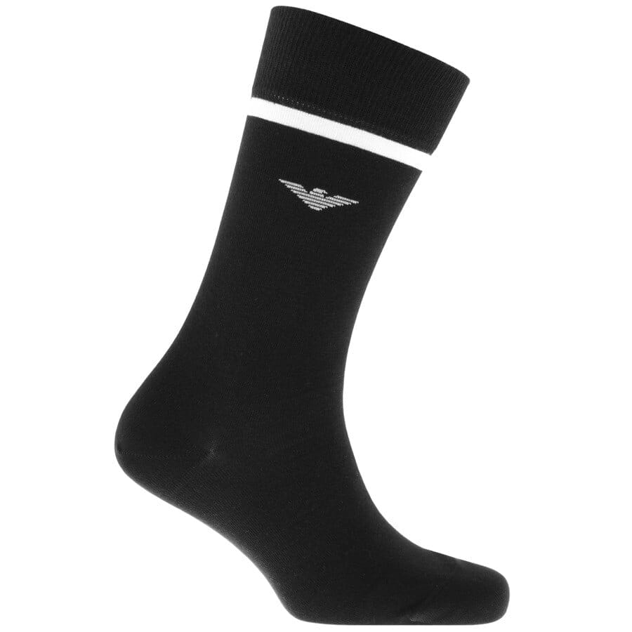 Alternative Image for ProductEmporio Armani 2 Pack Socks Black2