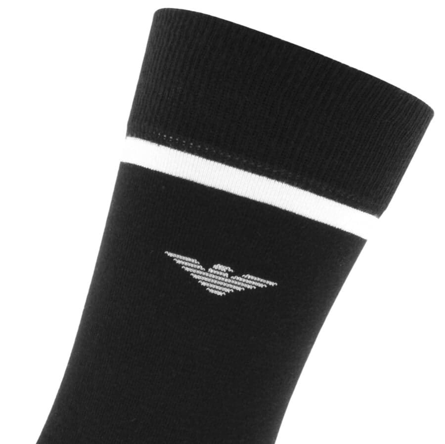 Alternative Image for ProductEmporio Armani 2 Pack Socks Black3