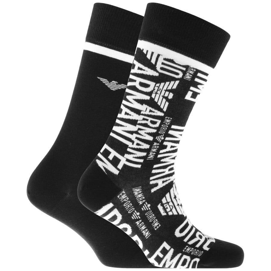 Alternative Image for ProductEmporio Armani 2 Pack Socks Black1