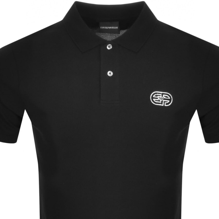 Alternative Image for ProductEmporio Armani Short Sleeved Polo T Shirt Black2