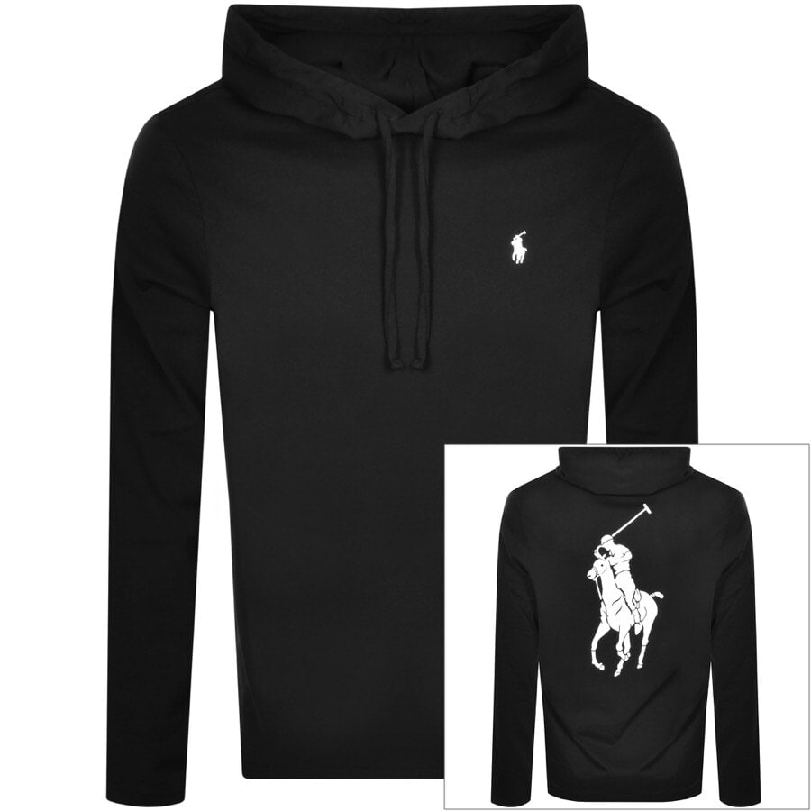 Alternative Image for ProductRalph Lauren Long Sleeved Hooded T Shirt Black1