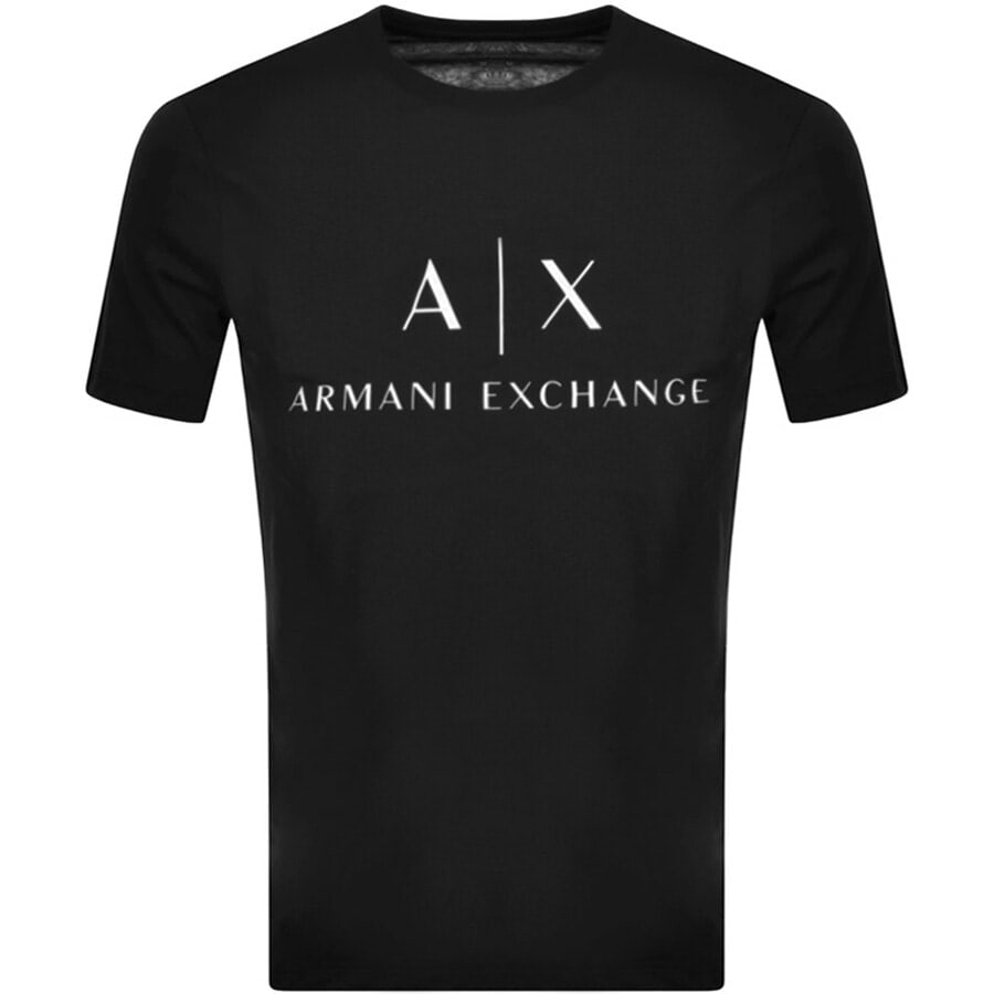 Armani Exchange Crew Neck Logo T Shirt Black | Mainline Menswear