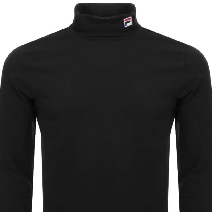 Alternative Image for ProductFila Vintage Long Sleeve Roll Neck T Shirt Black2
