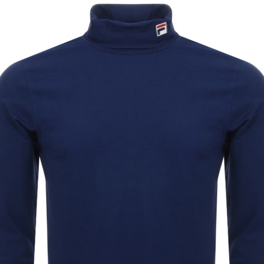 Alternative Image for ProductFila Vintage Long Sleeve Roll Neck T Shirt Navy2
