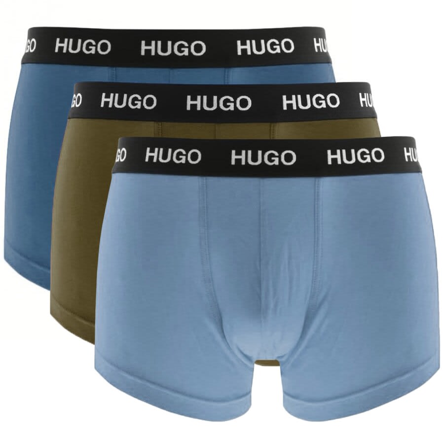 Alternative Image for ProductHUGO Triple Pack Boxer Trunks Blue1