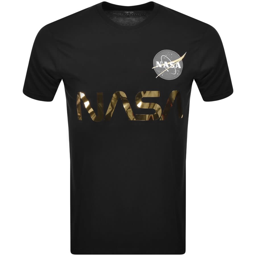 Alternative Image for ProductAlpha Industries Nasa Reflective T Shirt Black1