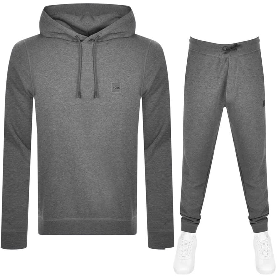 Alternative Image for ProductBOSS Wetalk Hooded Tracksuit Grey1