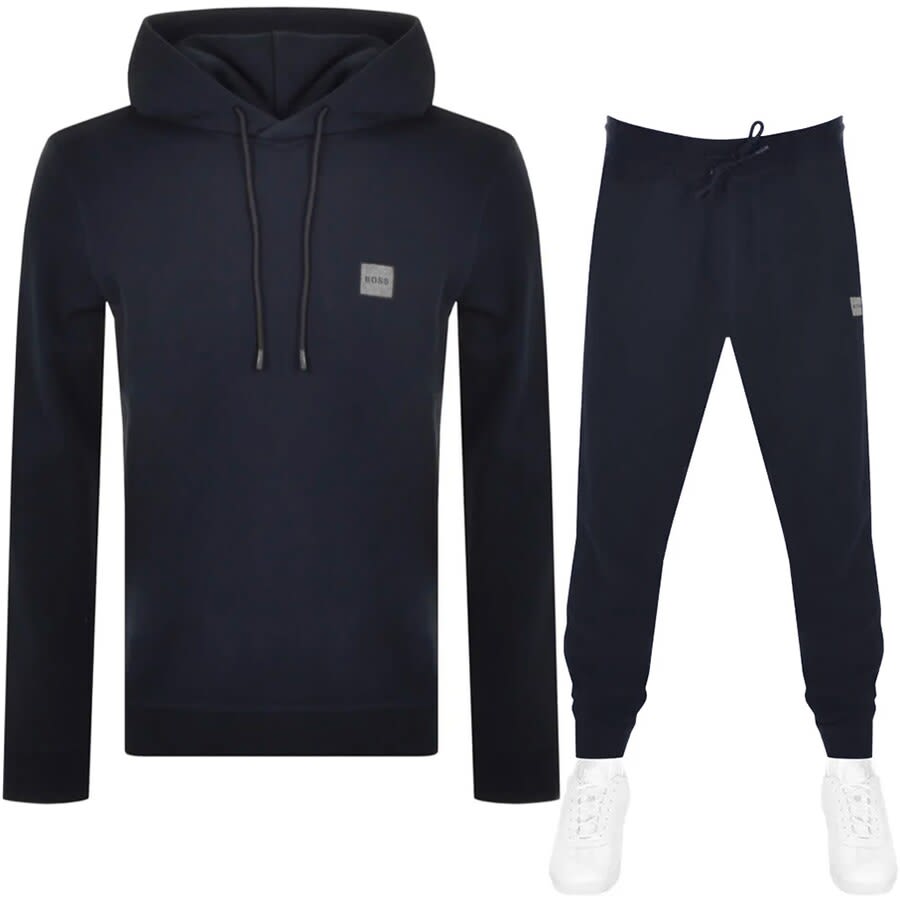 Alternative Image for ProductBOSS Wetalk Hooded Tracksuit Navy1
