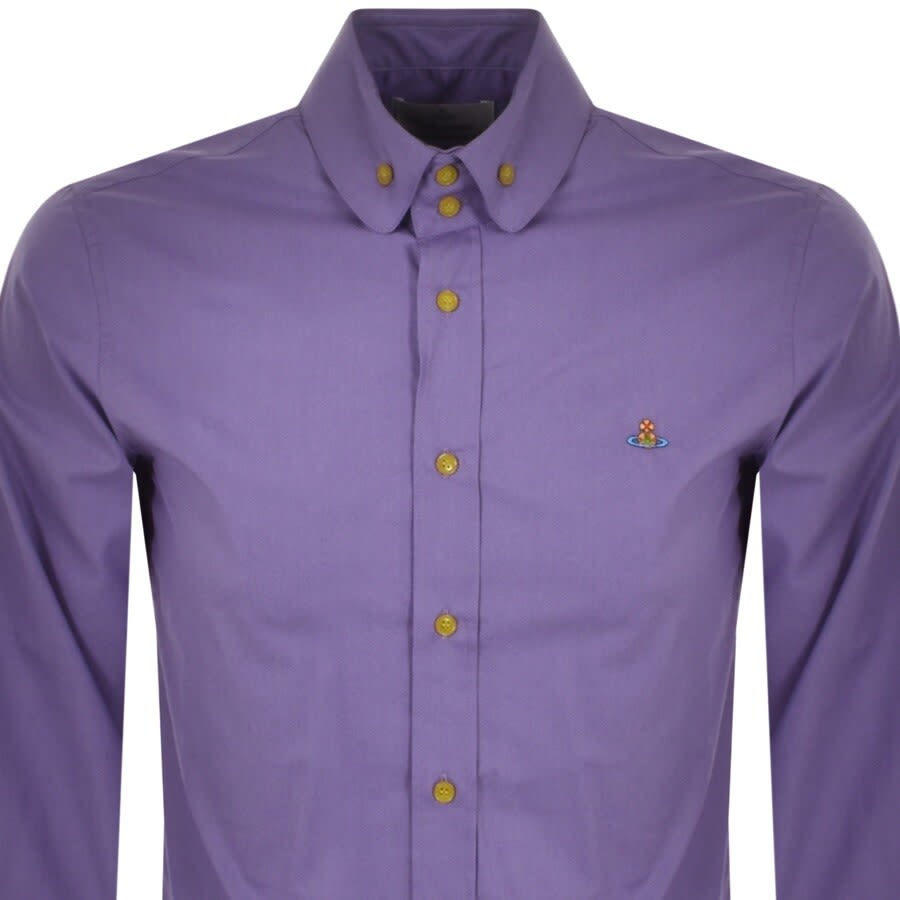 Alternative Image for ProductVivienne Westwood Slim Long Sleeved Shirt Purple2
