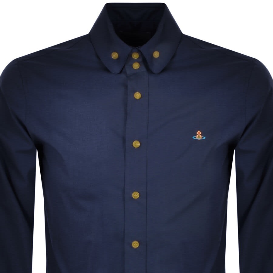 Alternative Image for ProductVivienne Westwood Slim Long Sleeved Shirt Navy2
