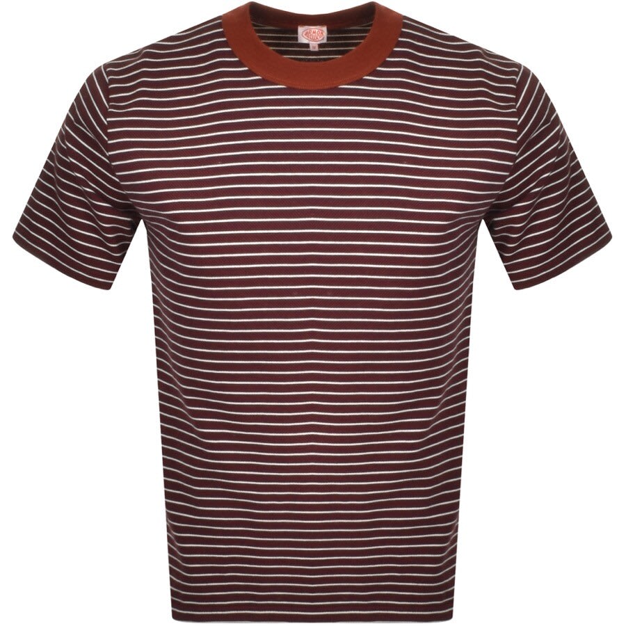 Alternative Image for ProductArmor Lux Twill Stripe T Shirt Burgundy1