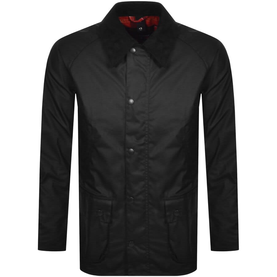 Barbour Ashby Wax Jacket Black | Mainline Menswear
