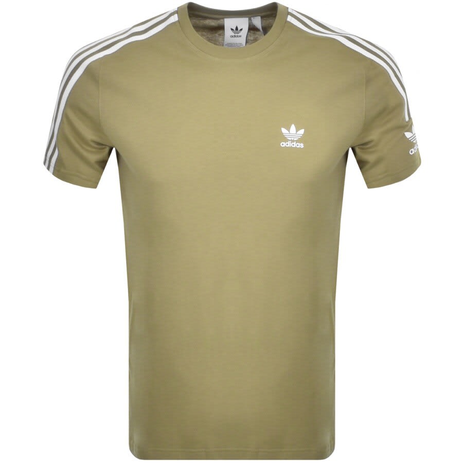 Alternative Image for Productadidas Originals Tech 3 Stripe T Shirt Green1