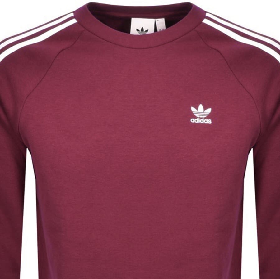Alternative Image for Productadidas Originals 3 Stripes Sweatshirt Purple2