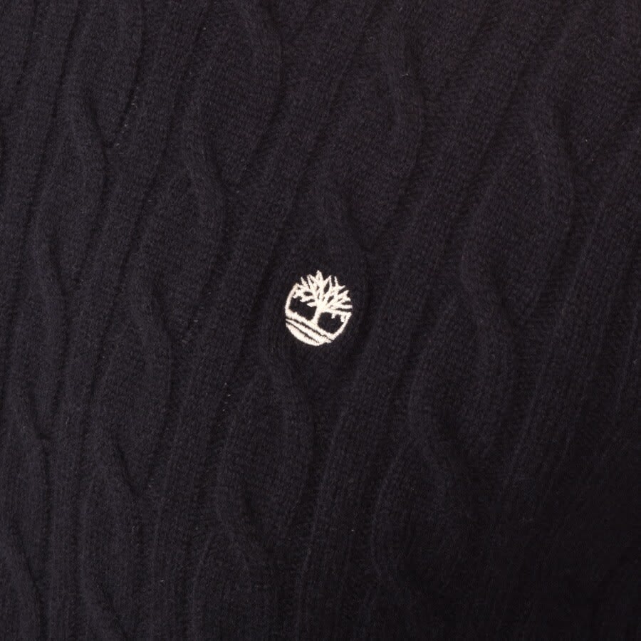 Alternative Image for ProductTimberland Lambswool Cable Knit Jumper Navy3
