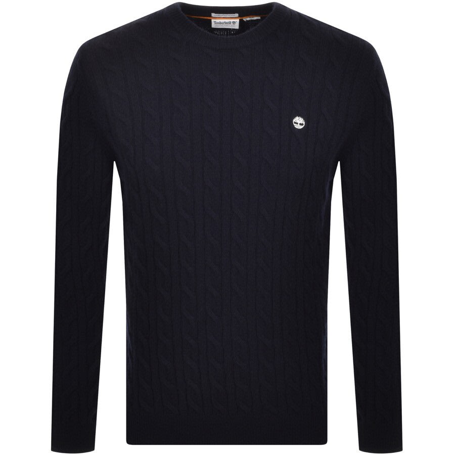 Alternative Image for ProductTimberland Lambswool Cable Knit Jumper Navy1