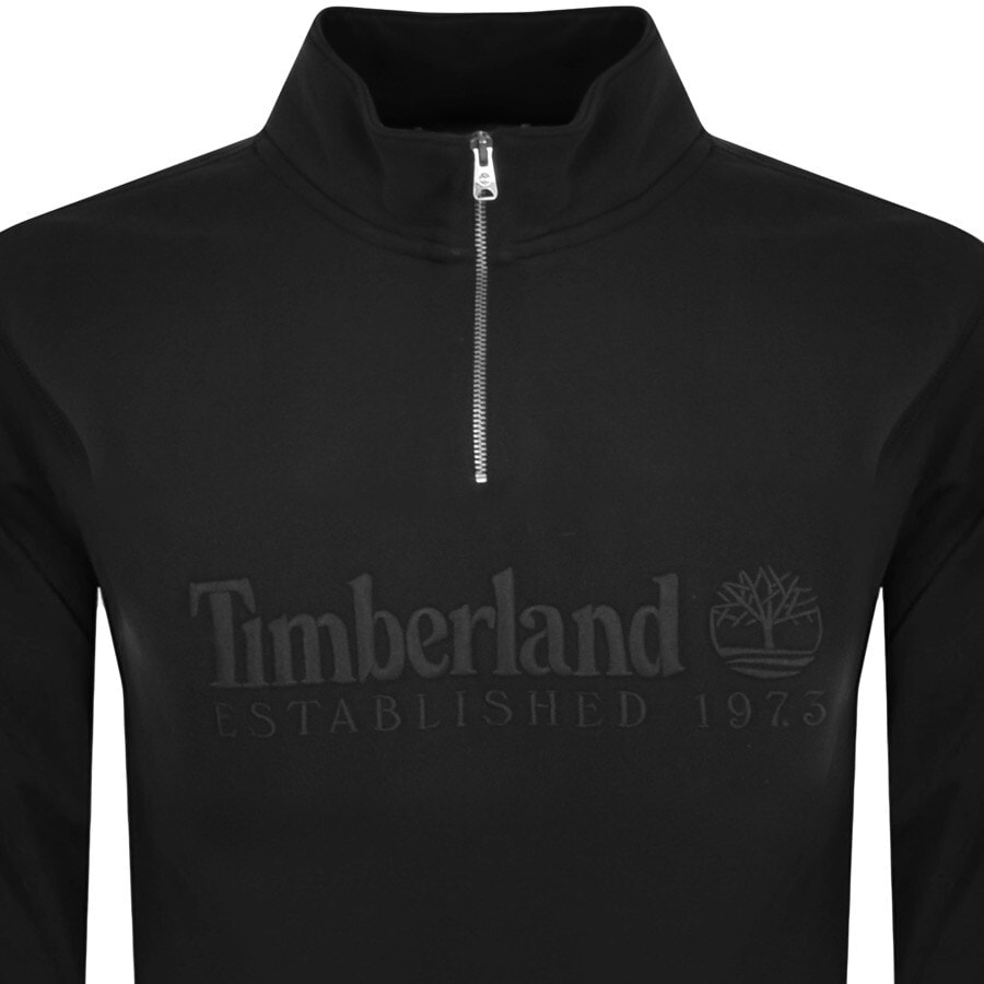 Alternative Image for ProductTimberland Half Zip Logo Sweatshirt Black2