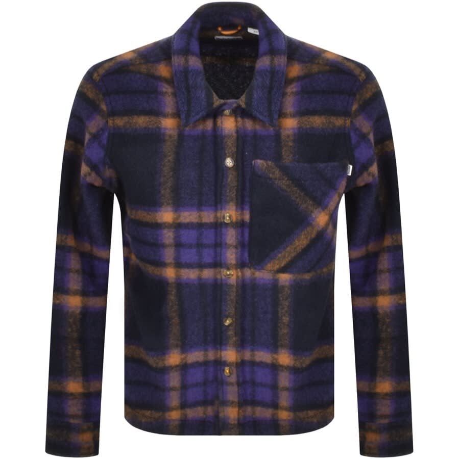 Alternative Image for ProductTimberland Long Sleeve Plaid Overshirt Blue1