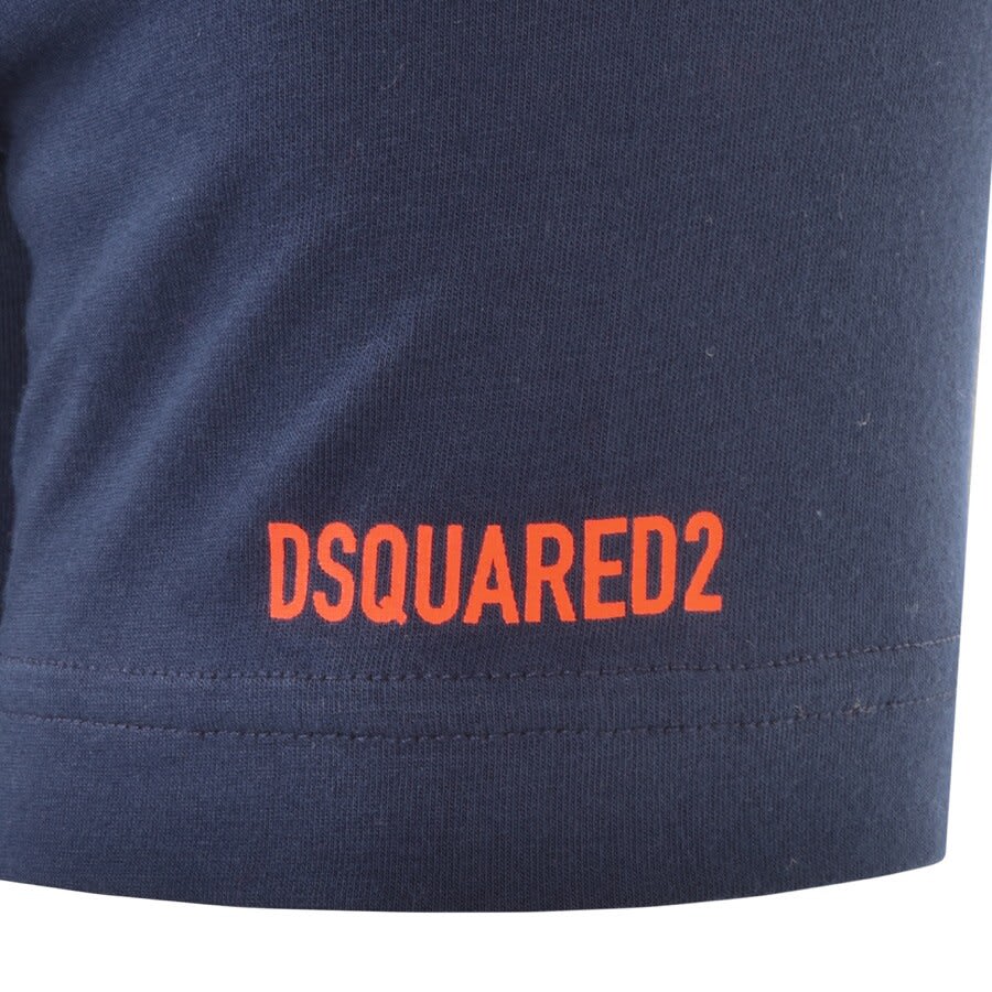 Alternative Image for ProductDSQUARED2 Logo Short Sleeved T Shirt Navy3
