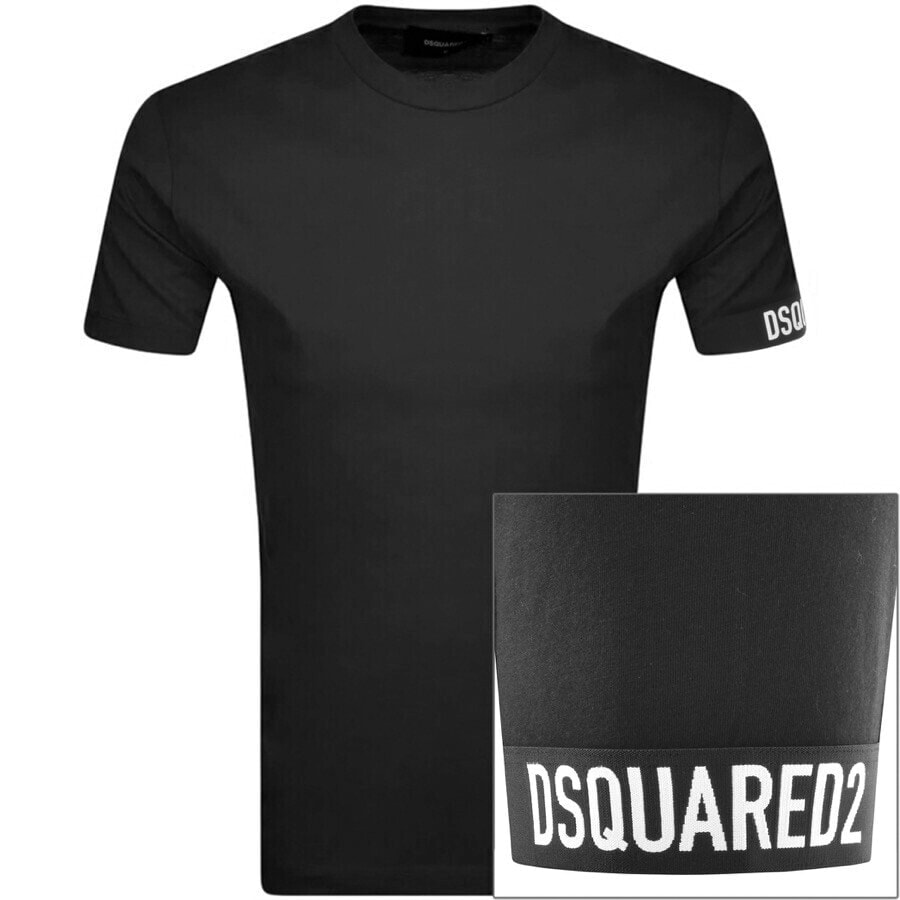 Alternative Image for ProductDSQUARED2 Logo Short Sleeved T Shirt Black1
