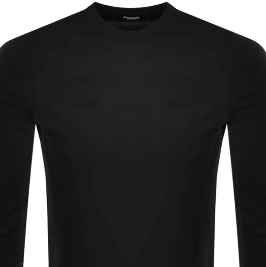 Alternative Image for ProductDSQUARED2 Long Sleeve Logo T Shirt Black2