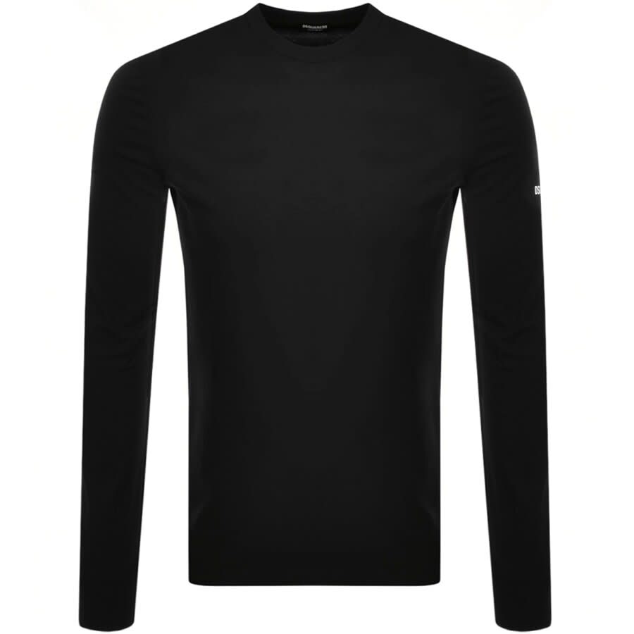 Alternative Image for ProductDSQUARED2 Long Sleeve Logo T Shirt Black1