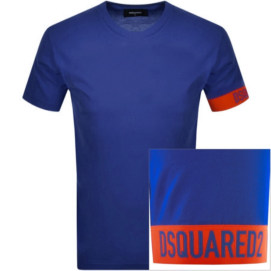 Alternative Image for ProductDSQUARED2 Logo Sleeve T Shirt Blue1
