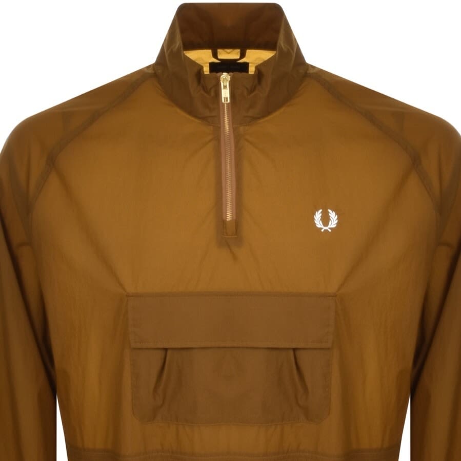 Alternative Image for ProductFred Perry Half Zip Ripstop Jacket Brown2