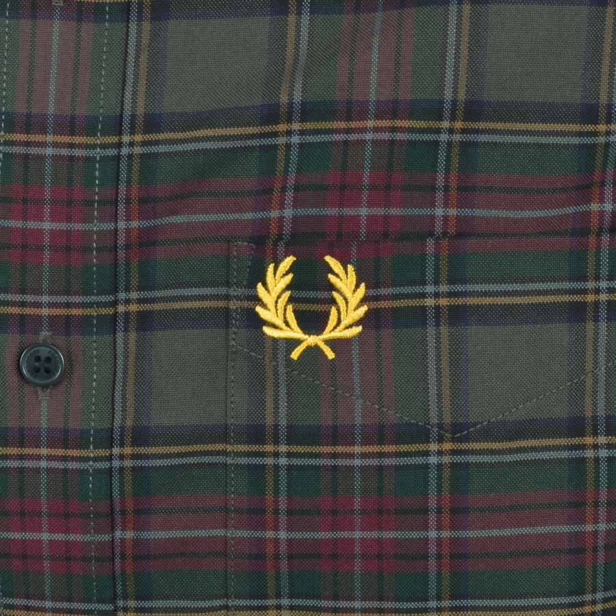 Alternative Image for ProductFred Perry Tartan Long Sleeved Shirt Grey3