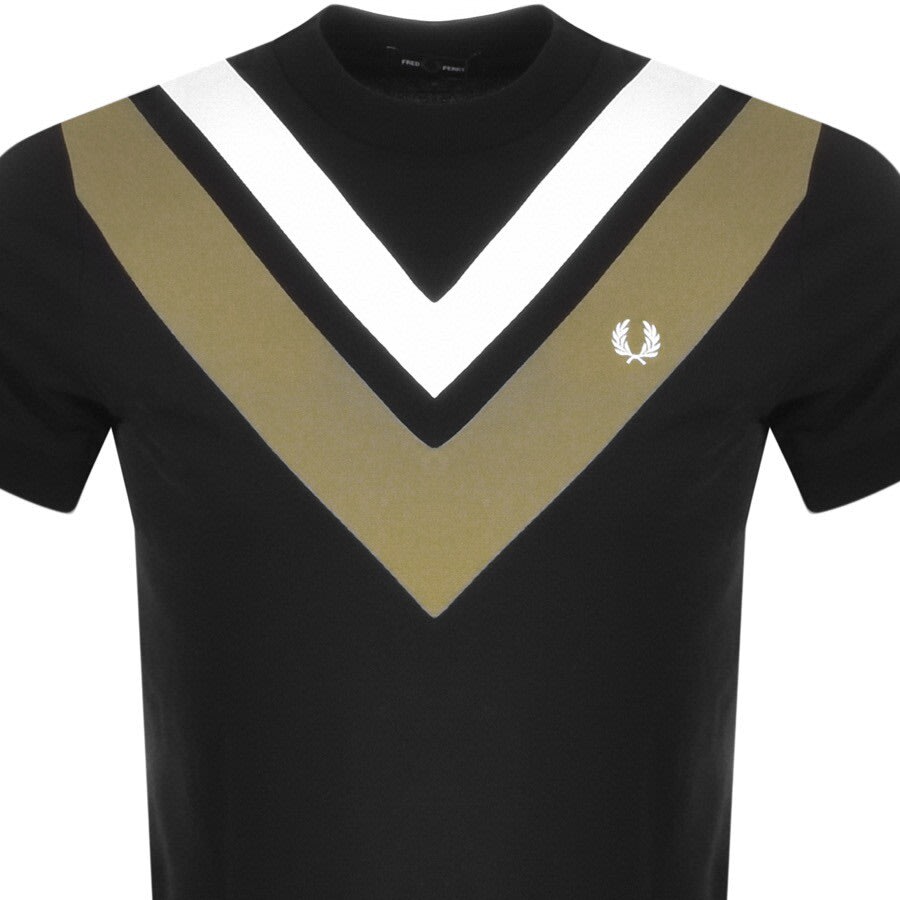 Alternative Image for ProductFred Perry V Panel T Shirt Black2