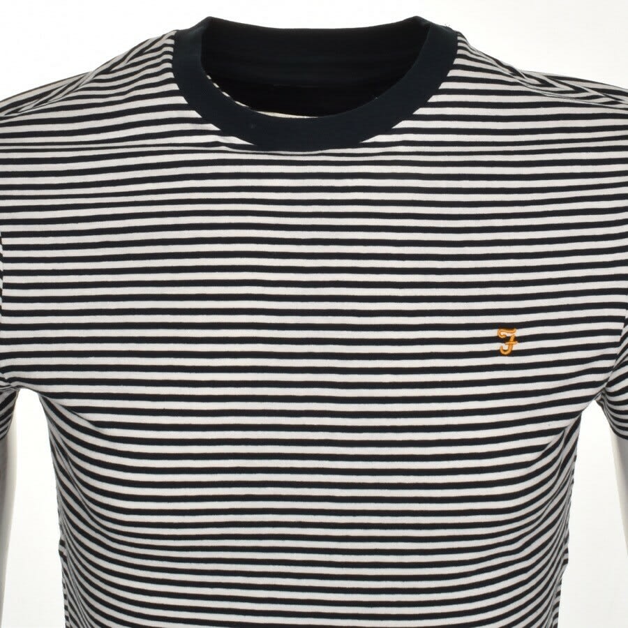 Alternative Image for ProductFarah Vintage Daytona Stripe T Shirt Navy2