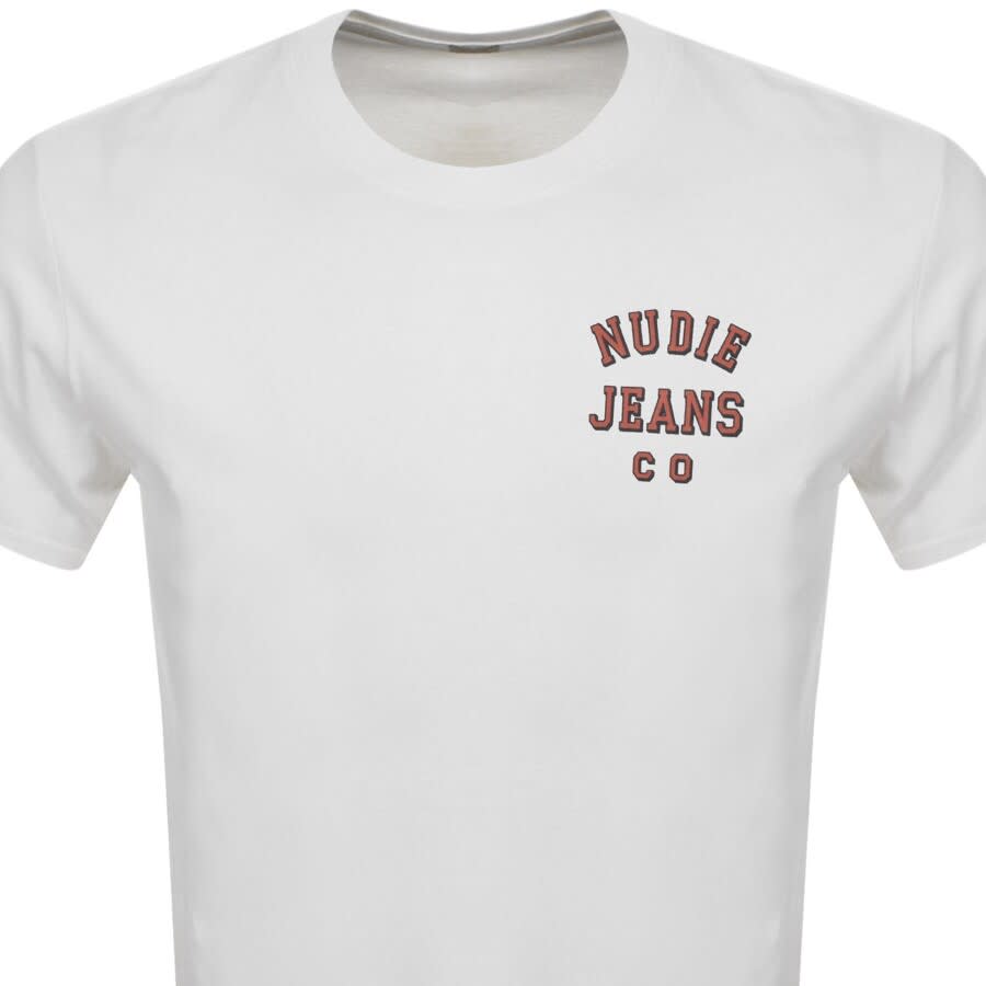 Alternative Image for ProductNudie Jeans Roy Logo T Shirt White2