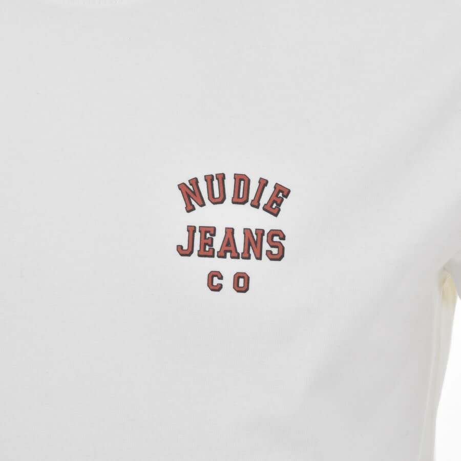 Alternative Image for ProductNudie Jeans Roy Logo T Shirt White3