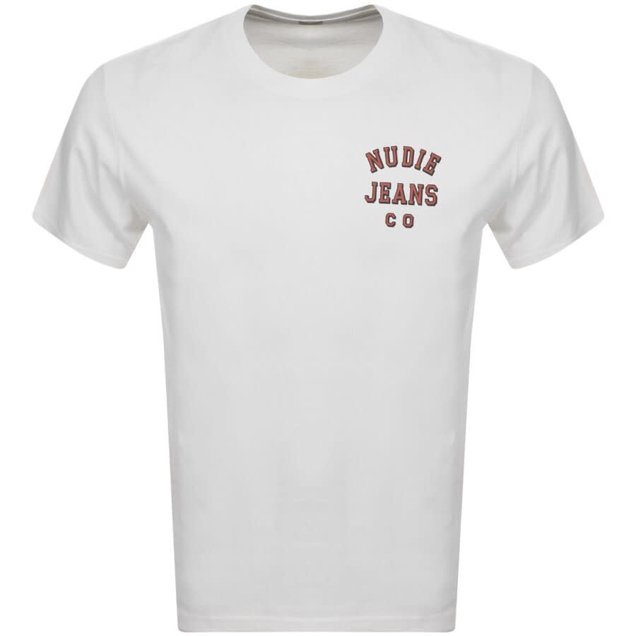 Alternative Image for ProductNudie Jeans Roy Logo T Shirt White1