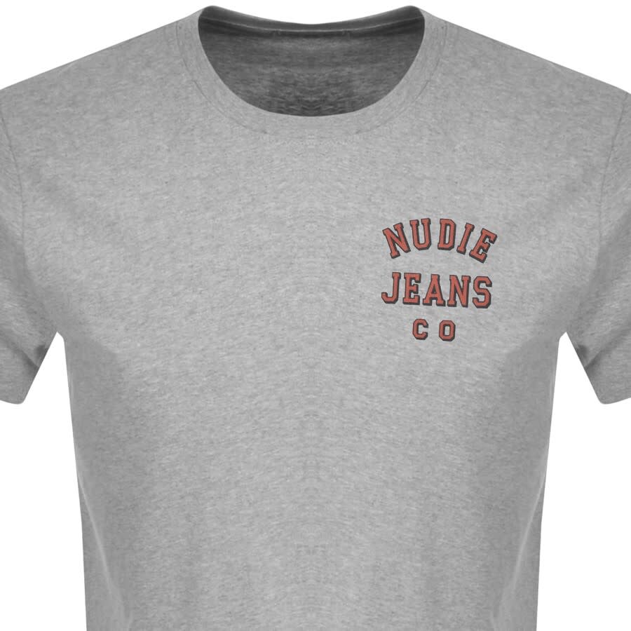 Alternative Image for ProductNudie Jeans Roy Logo T Shirt Grey2