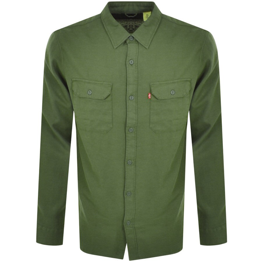 Levis Jackson Worker Long Sleeve Shirt Green Mainline Menswear Sweden