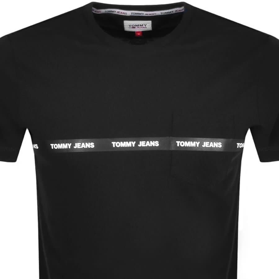 Alternative Image for ProductTommy Jeans Branded Tape T Shirt Black2