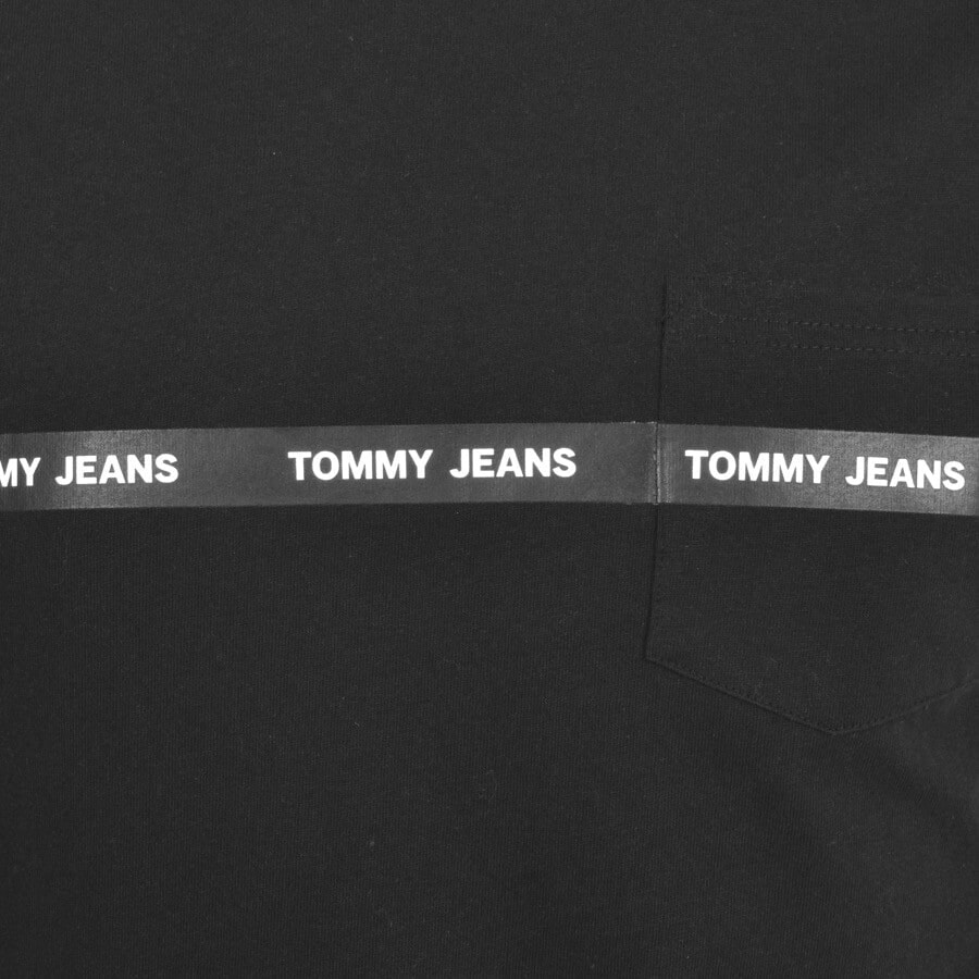 Alternative Image for ProductTommy Jeans Branded Tape T Shirt Black3