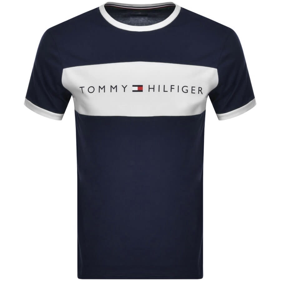 Tommy Hilfiger Lounge Logo Flag T Shirt Navy | Mainline Menswear