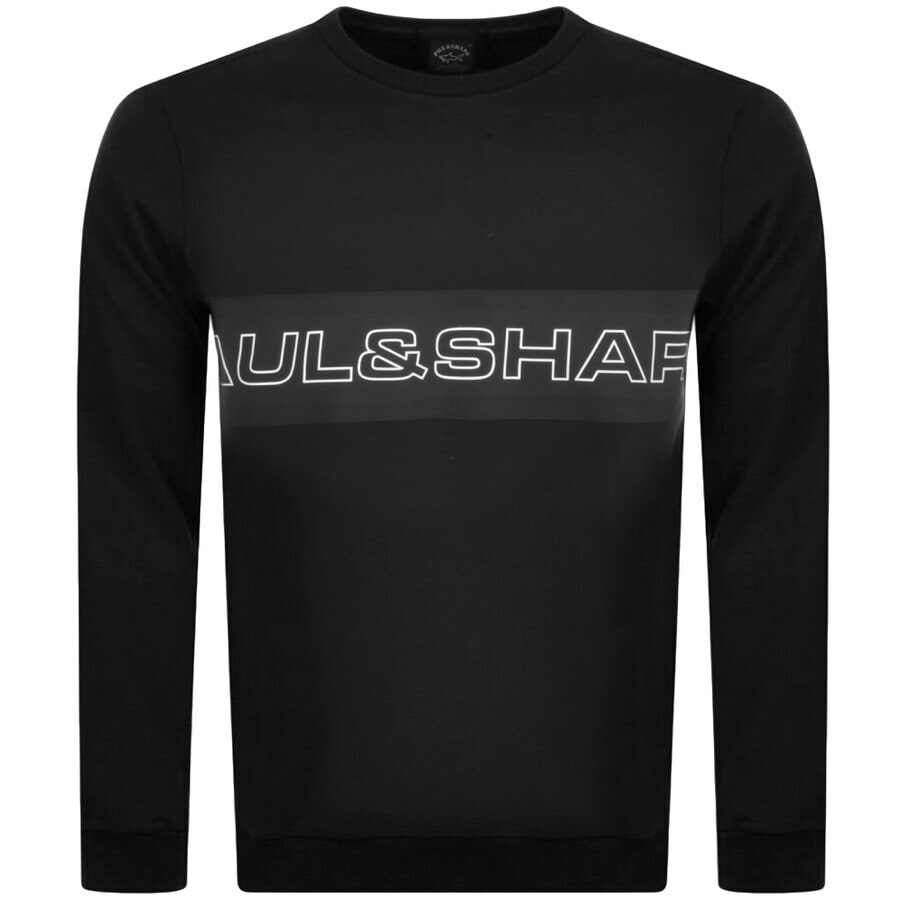 Alternative Image for ProductPaul And Shark Crew Neck Logo Sweatshirt Black1
