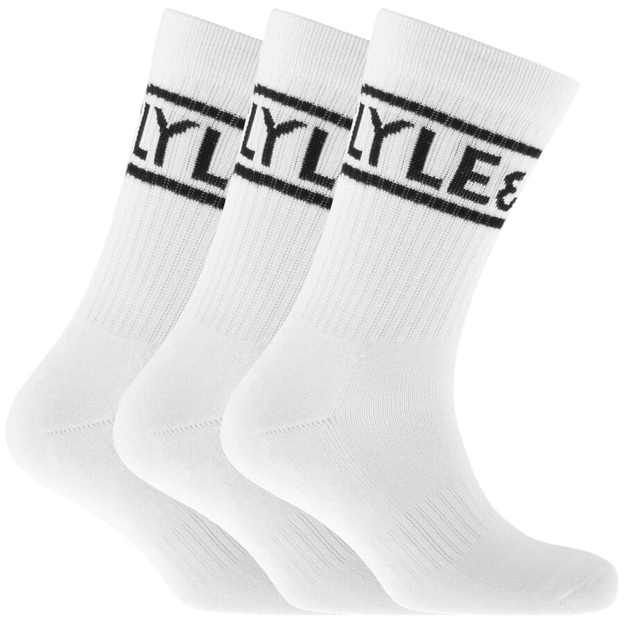 Alternative Image for ProductLyle And Scott Jock Three Pack Socks White1