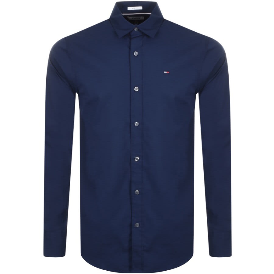 Station native Druipend Tommy Jeans Long Sleeved Shirt Navy | Mainline Menswear United States