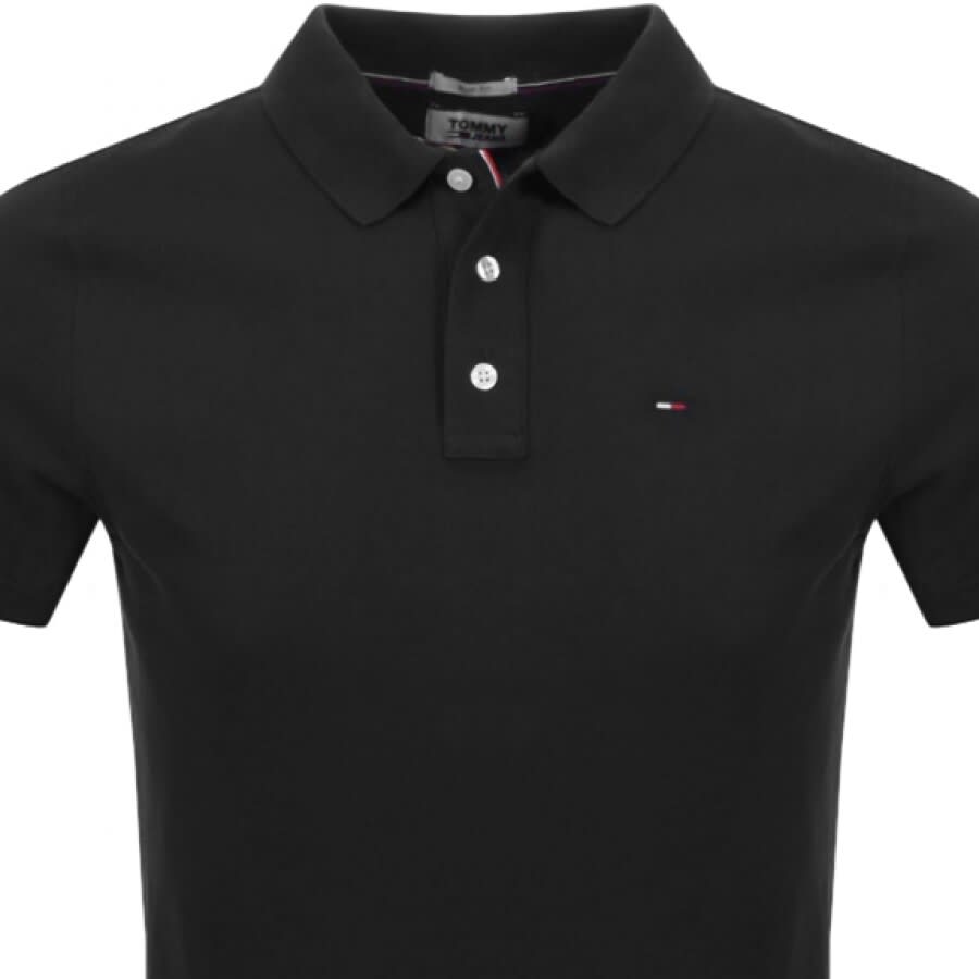 Alternative Image for ProductTommy Jeans Slim Fit Polo Shirt Black2