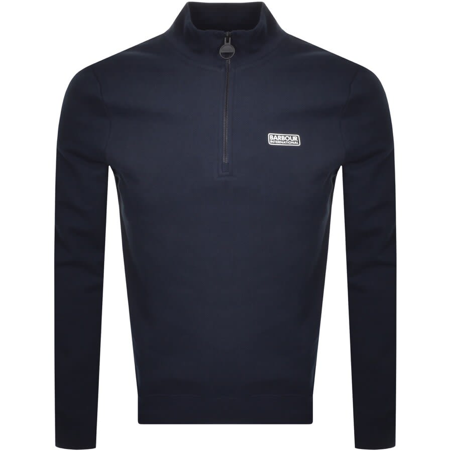 Alternative Image for ProductBarbour International Half Zip Sweatshirt Navy1