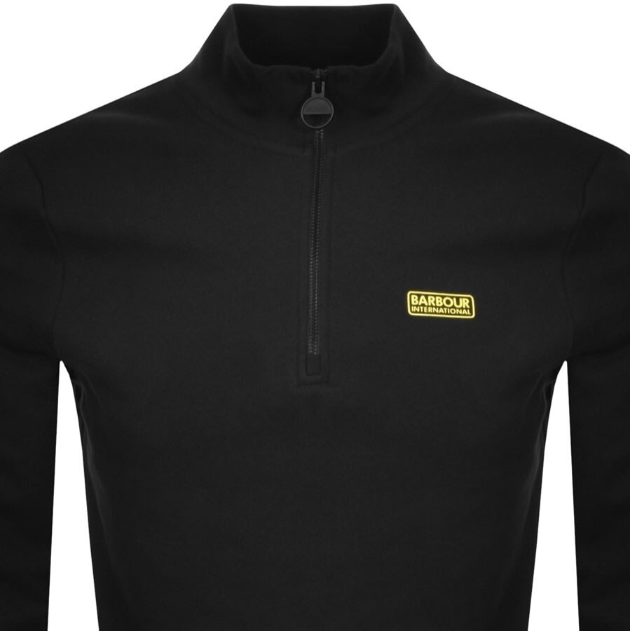 Alternative Image for ProductBarbour International Half Zip Sweatshirt Black2