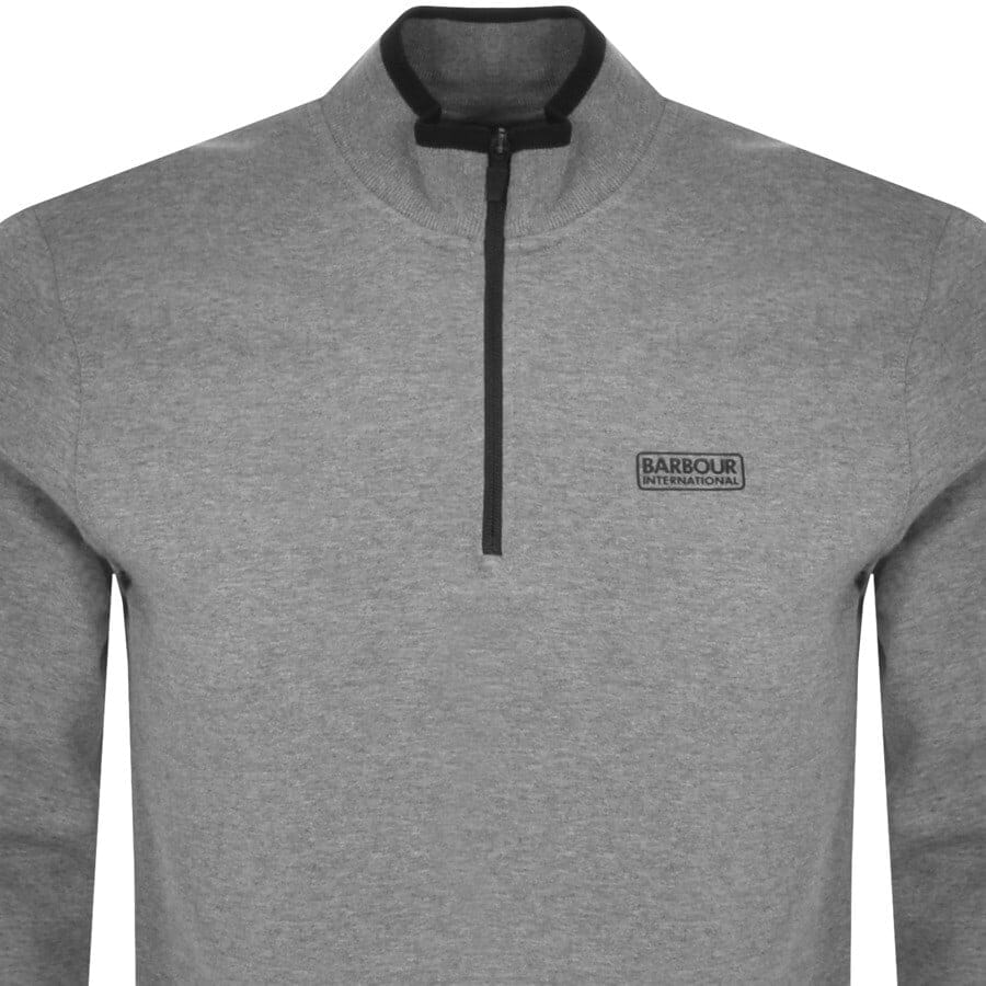 Alternative Image for ProductBarbour International Half Zip Sweatshirt Grey2